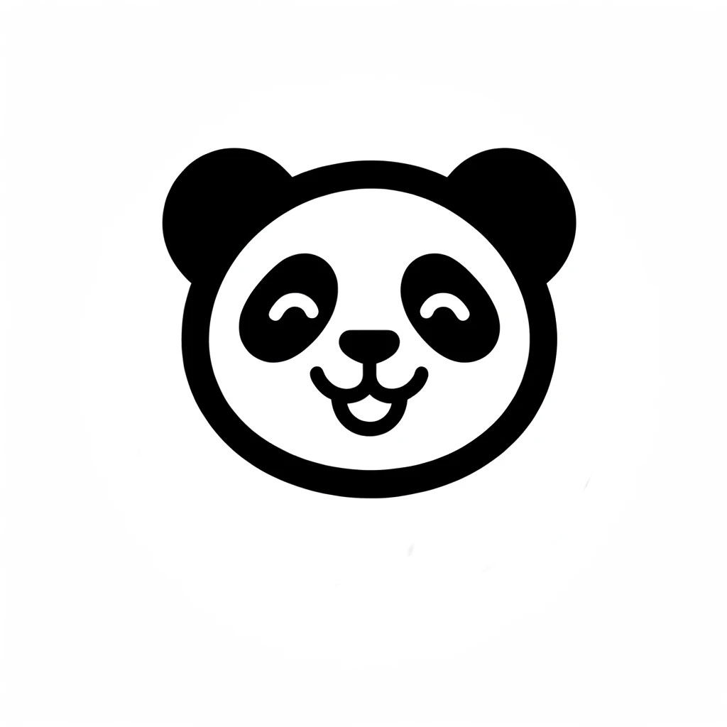A smiling panda, which is the logo of our massage salon.